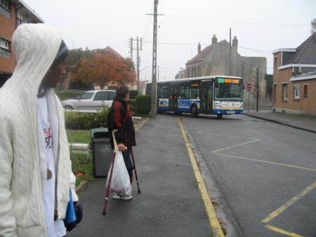 en mode attente du bus